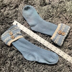 Knit button socks